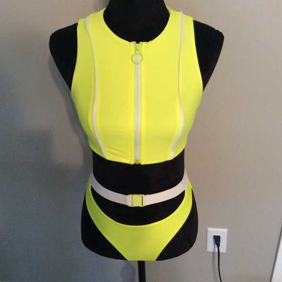 2 piece neon swimsuit - Picture 2 of 7
